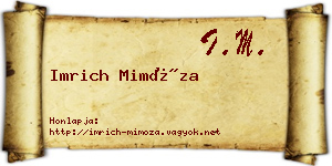 Imrich Mimóza névjegykártya